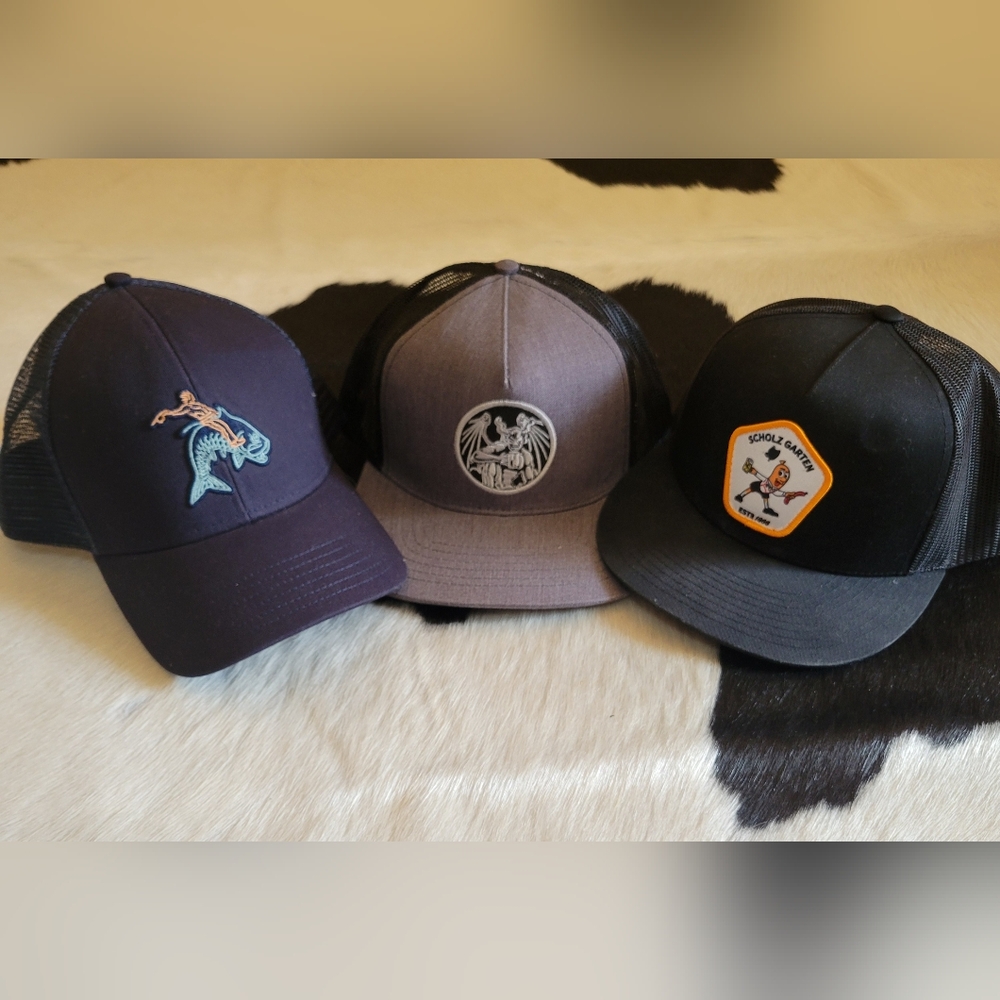Trucker Hats - 3 Total (Yeti, Scholz, Gargoyle)